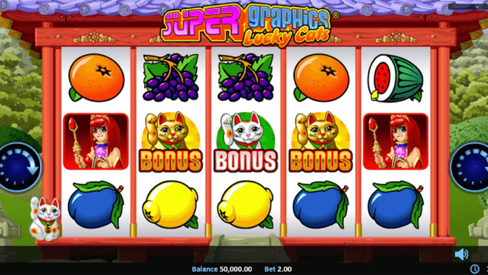Super Graphics Lucky Cats Slot Gameplay