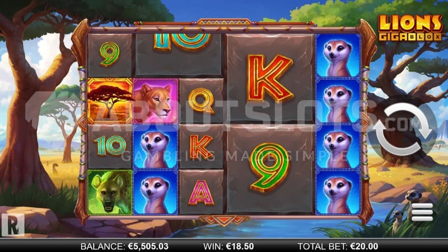 Base game with a big savannah in the background.