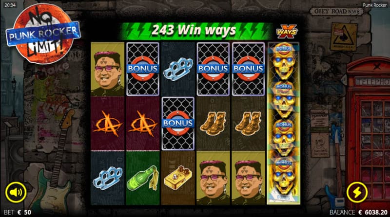 Punk Rocker Slot Gameplay