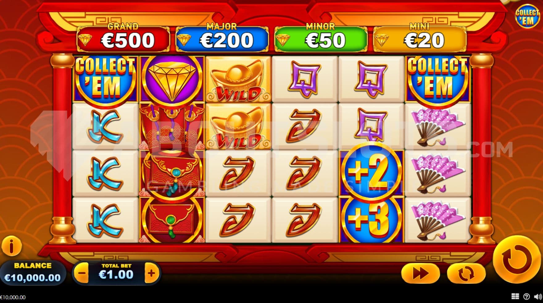 Collect Symbols on reel 1 and 6