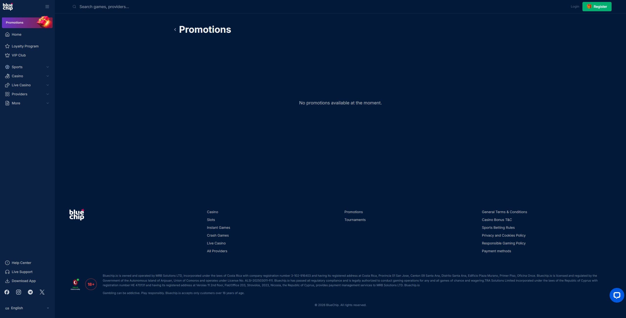 BlueChip Promotions Page 