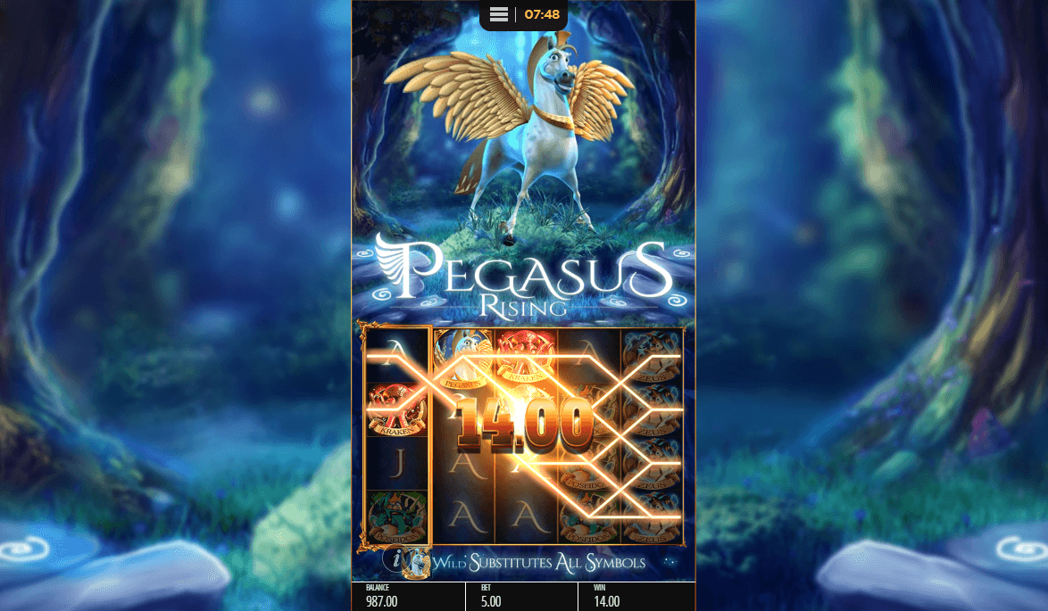 Pegasus Rising slot gameplay