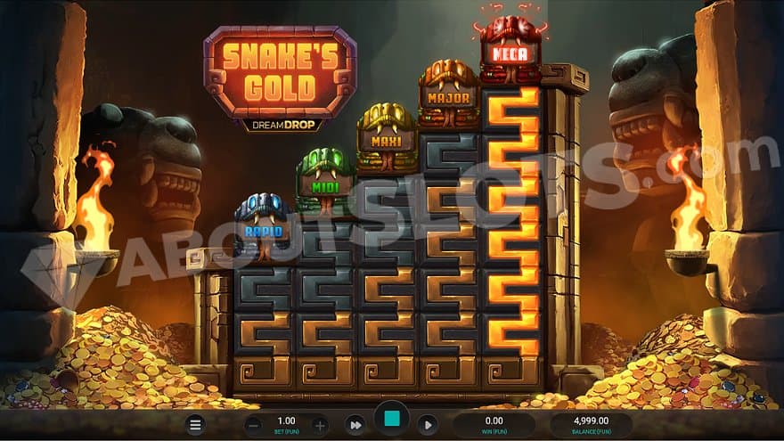 Six symbols in the Mega Jackpot reel triggers the Mega Dream Drop Jackpot.