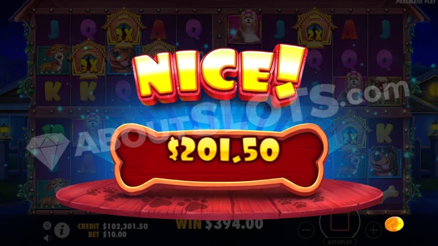 An image of the Big Win view during Free Spins