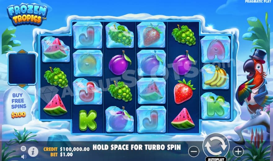 Base game where you can see a smiling parrot the right.