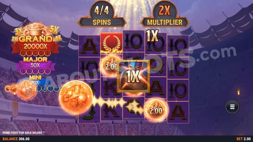 Bronze Bonus game with a 2X win multiplier.