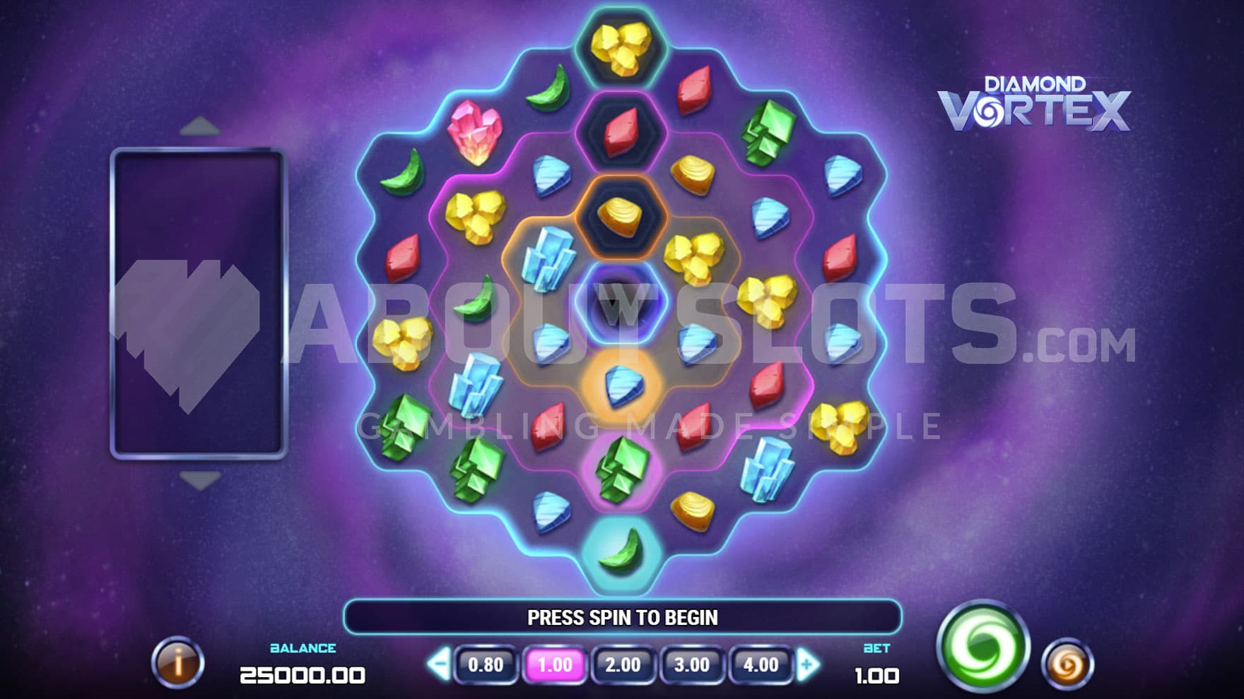 Base Game view of a hexagonal grid on a backdrop of outer space.