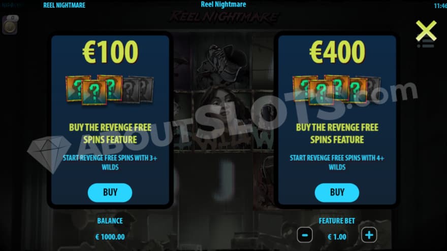 Bonus buy feature with two options to choose from.