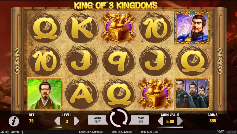 King of 3 Kingdoms Slot Gameplay