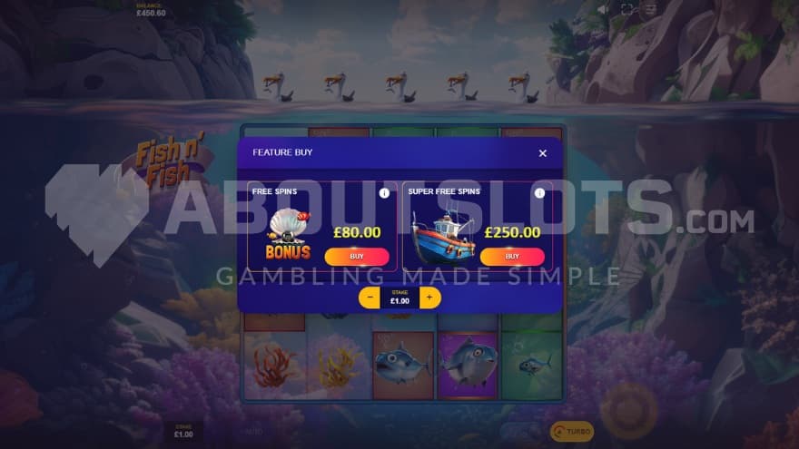 A screenshot of the Feature Buy menu