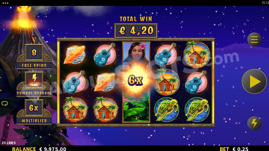 Bonus game with a 6X win multiplier.