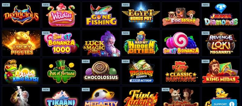 Some of the video slots at Westpoint Casino.