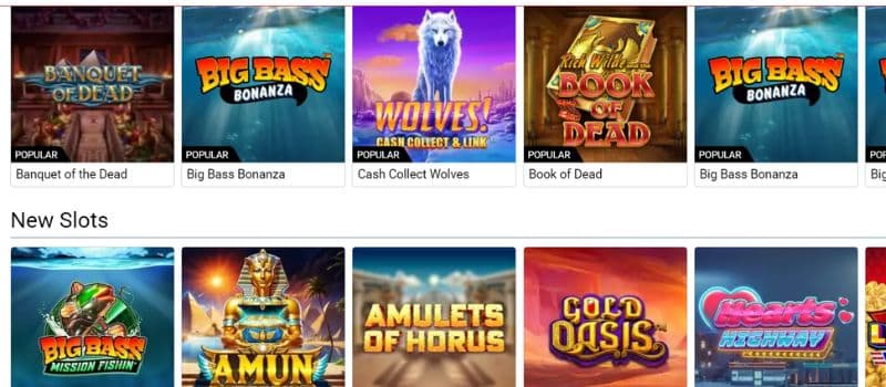 Genting Casino's video slots section.