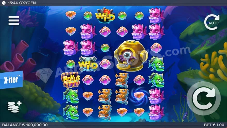 Base game where you see colorful corals in the background.