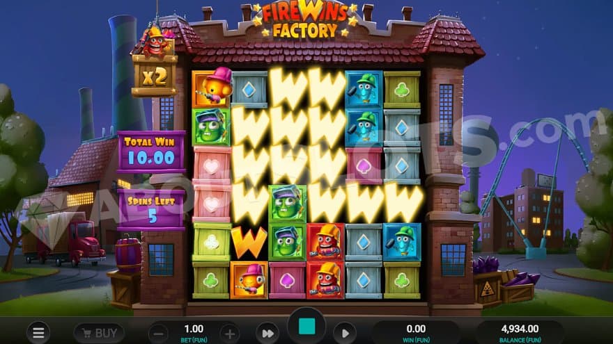 A win containing 12 Wild Symbols in the Free Spins.