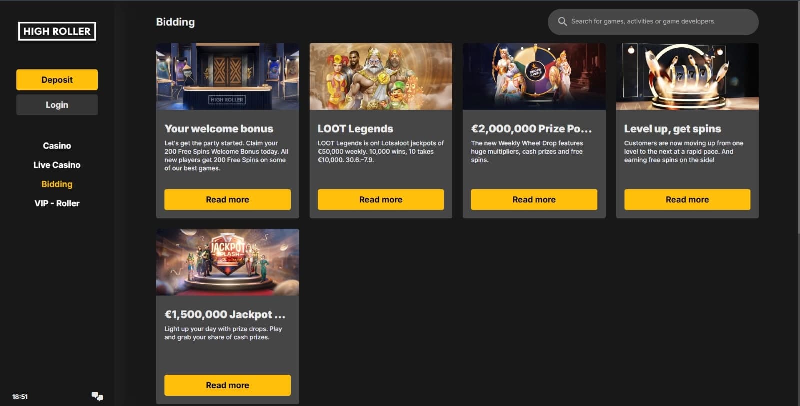  Claim your rewards at Highroller Casino: exclusive promotions for new and existing players.