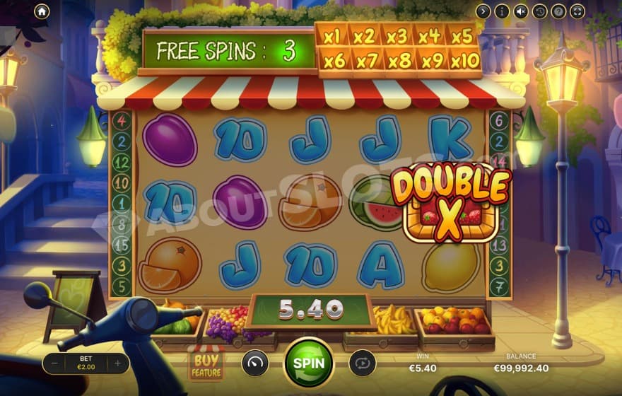 Frenzy Mode where the Helper Symbol reveals a Double X.