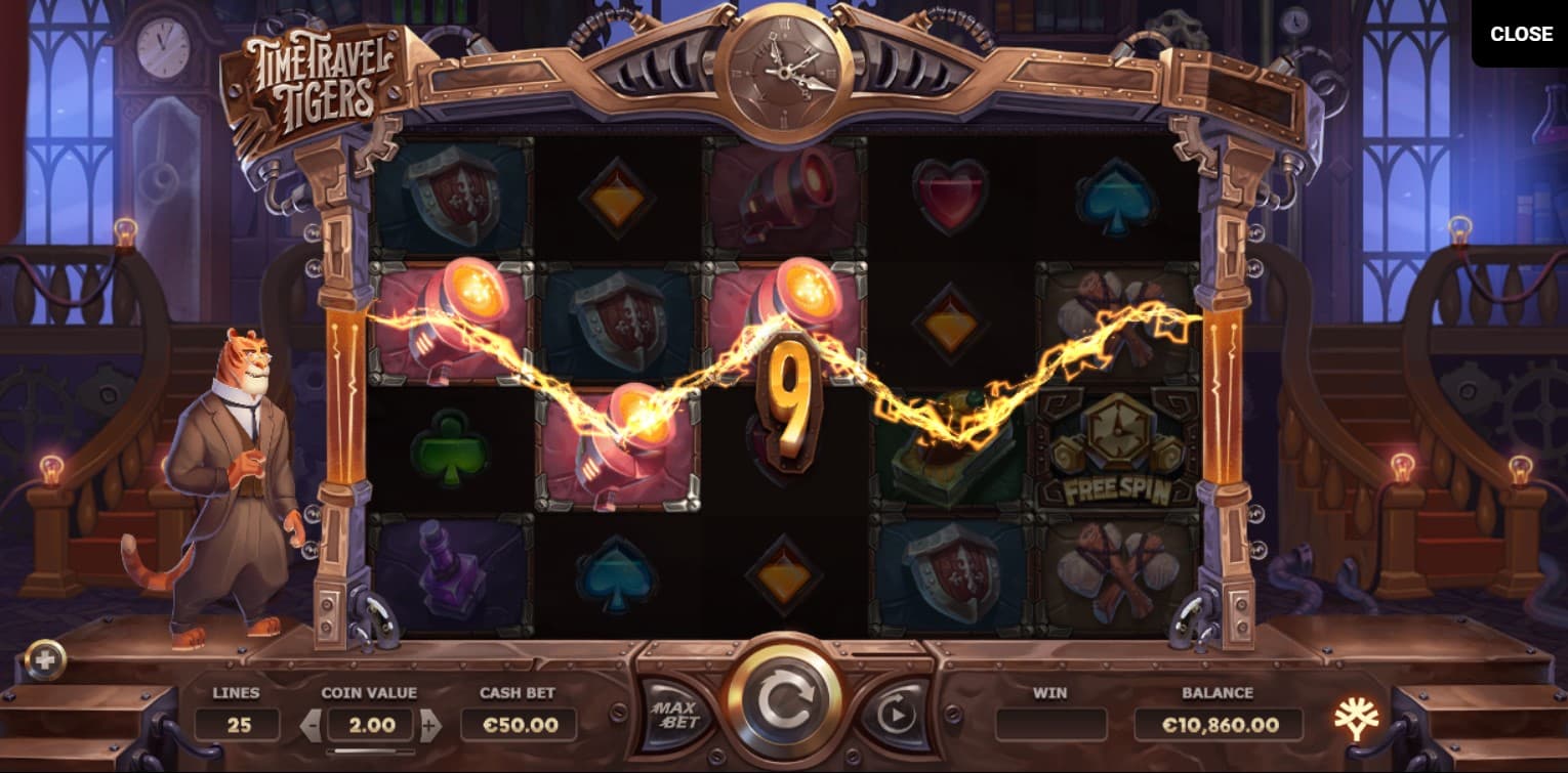 Time Travel Tigers Slot Gameplay