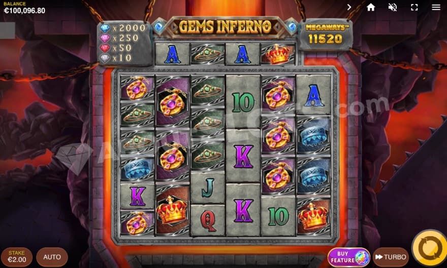 Base game with hot lava pouring down in the background.