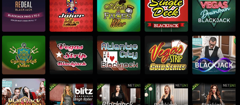 Enjoy Blackjack, Roulette, and other popular table games.