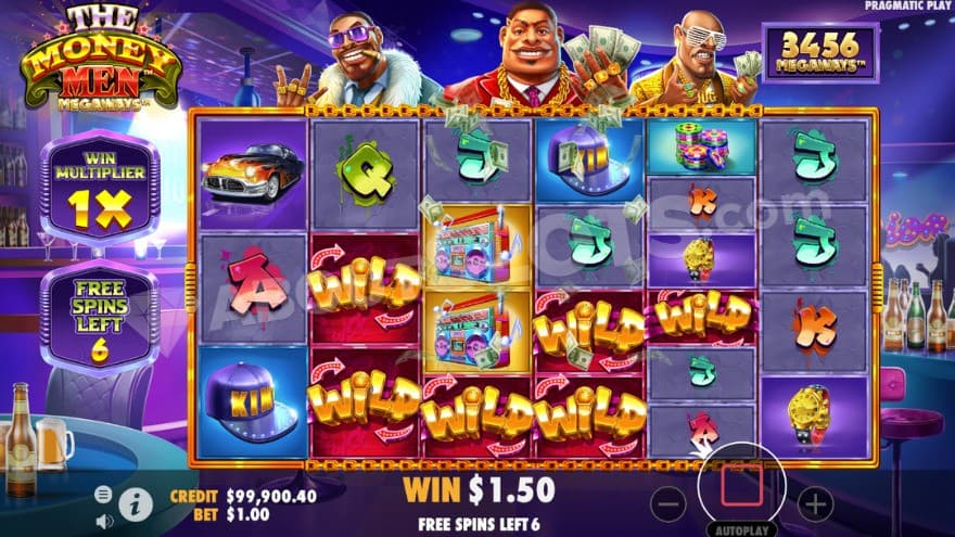 Bonus game with a 1X total win multiplier.