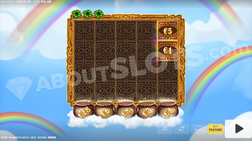 Two cash symbols on the fifth reel in the free spins.