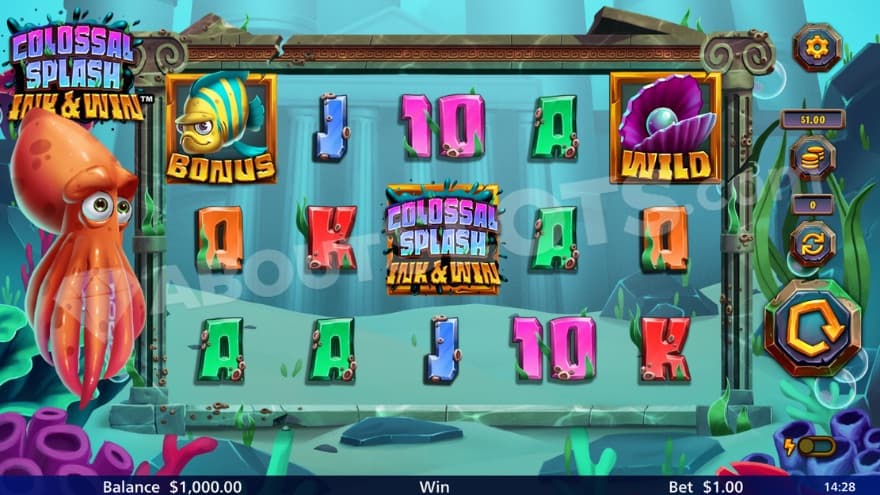 Base game with a big octopus on the left side.