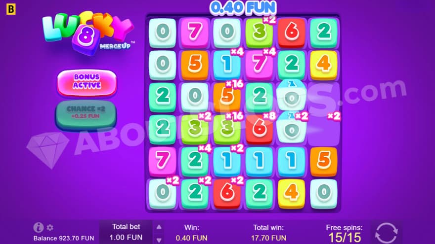 Free Spins bonus game with multiplier symbols on the reels.