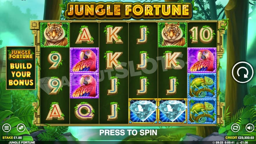 Base game where you can see a lush jungle in the bakground.u