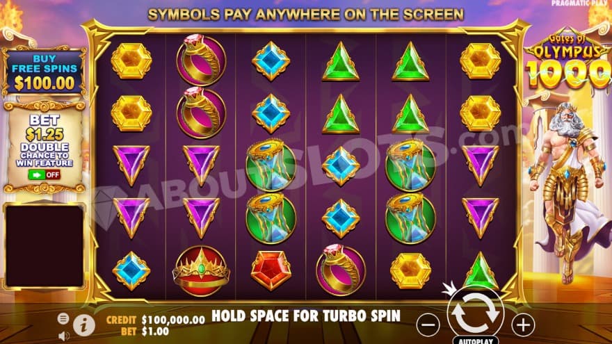 Base game where you can see Zeus to the right.