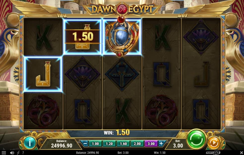 Dawn of Egypt Slot Gameplay