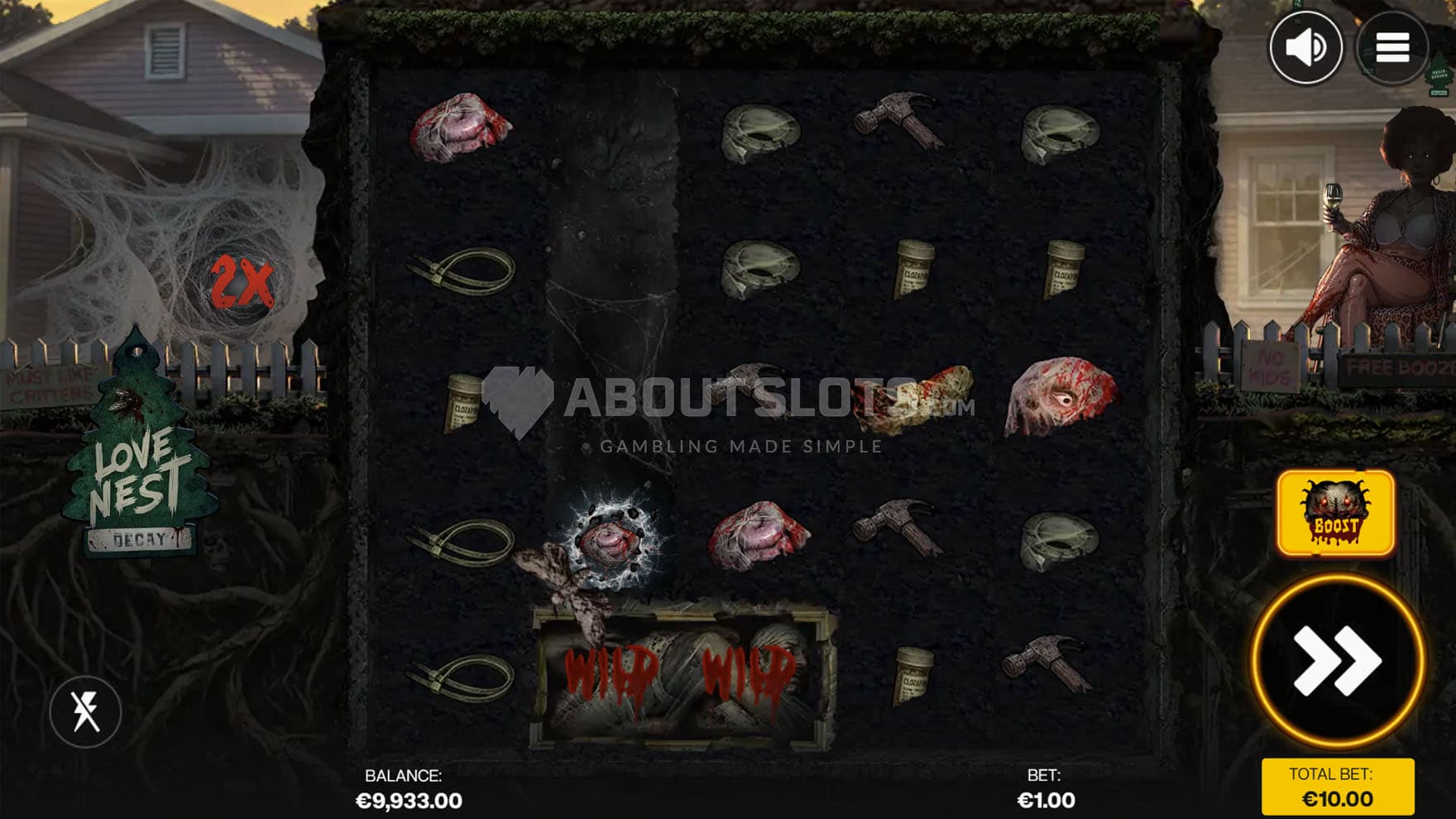 Screenshot of the Meat Eating Vortex feature triggered in the base game.