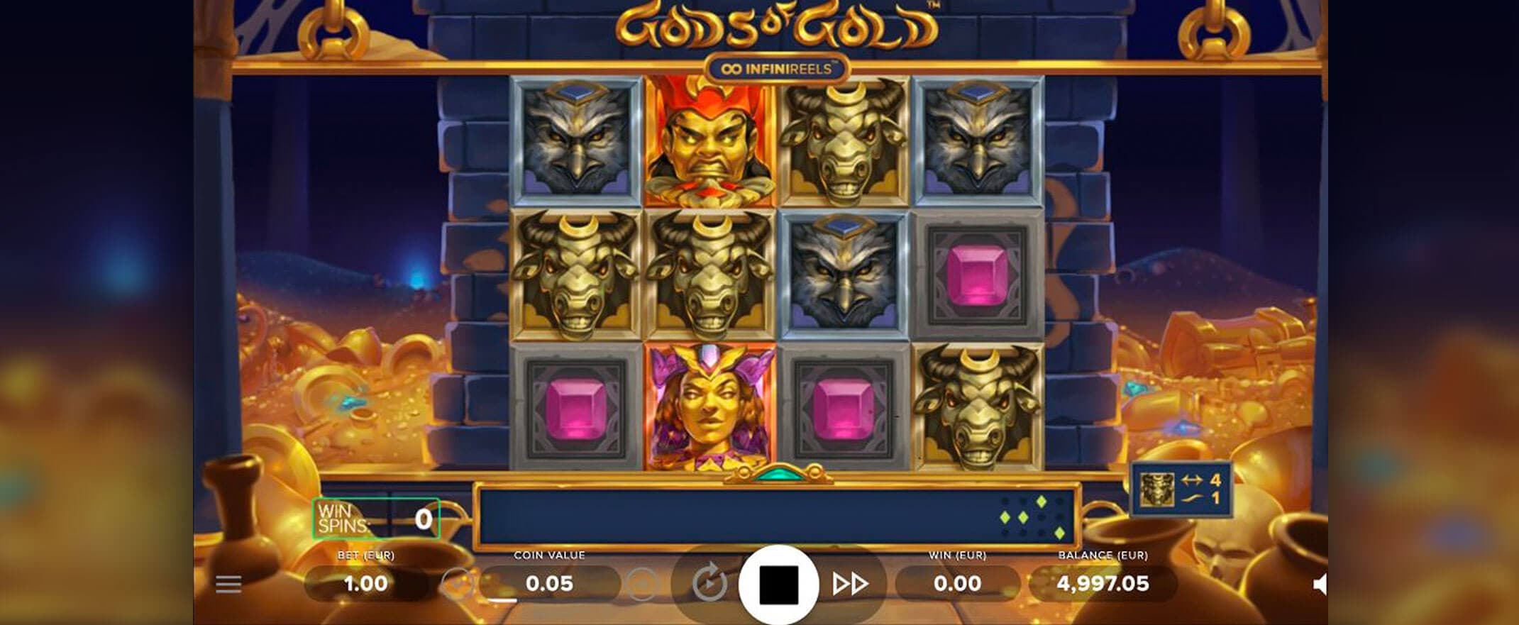 Gods of Gold InfiniReels Slot Gameplay