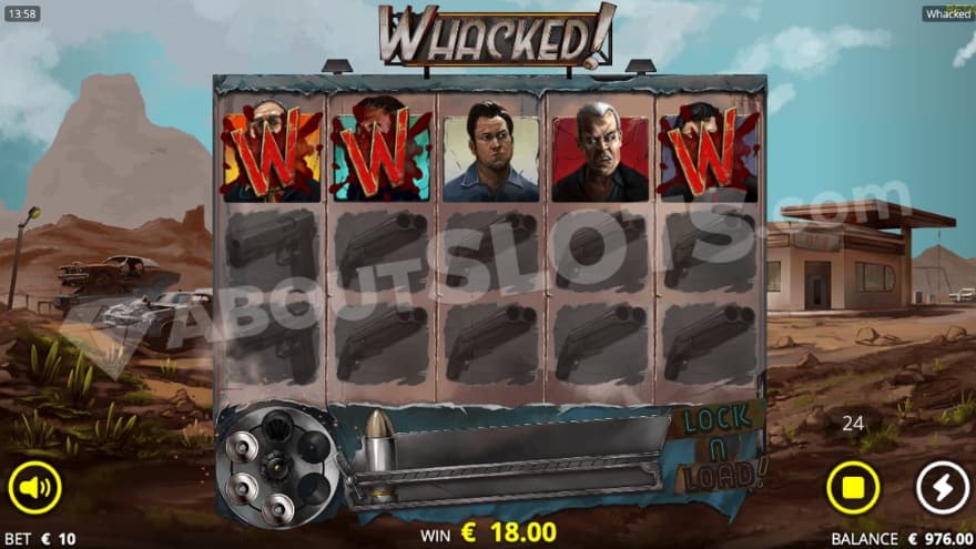 A screenshot from the Lock N Load feature where 3 Wilds have appeared