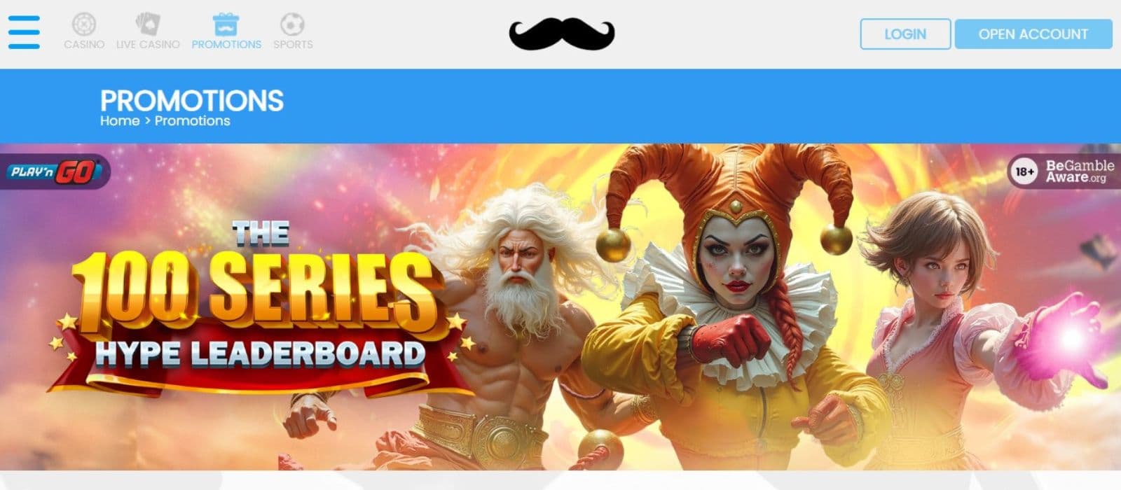 Mr.Play Casino's promotions page, showing a tournament powered by Play'n GO.
