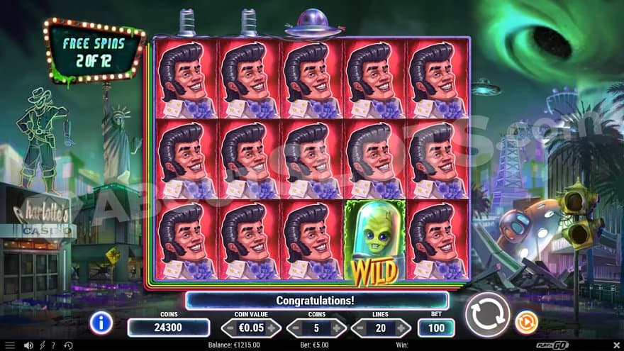 A free spin with all Elvis and Wild Symbols.