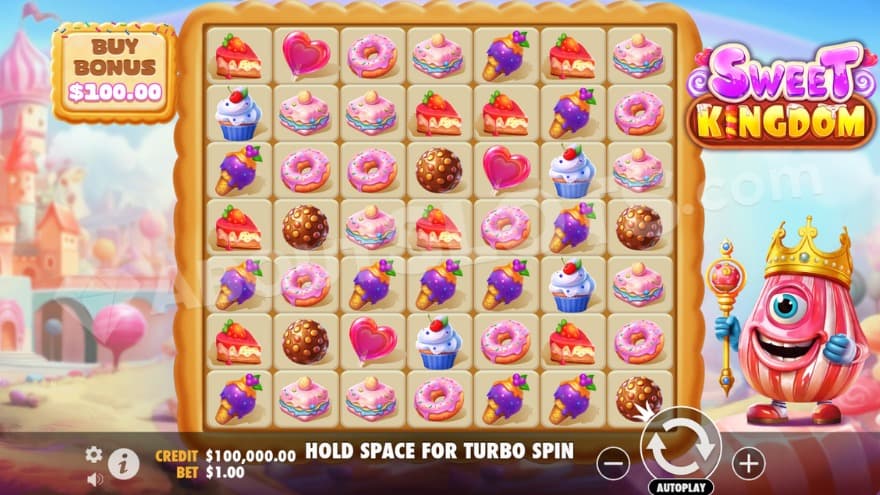 Base game with an one-eyed candy monster on the right.