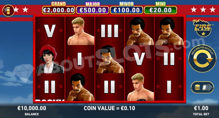 Base game with Jackpots presented above the reels.