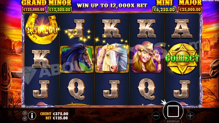 An image of a horseshoe being collected for a 12x win 