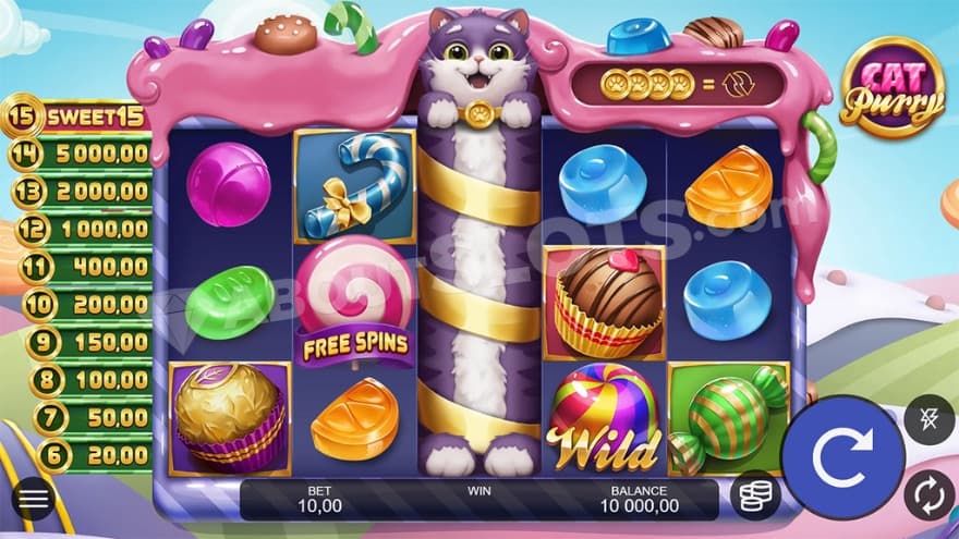 Base game with a large cat in the middle.