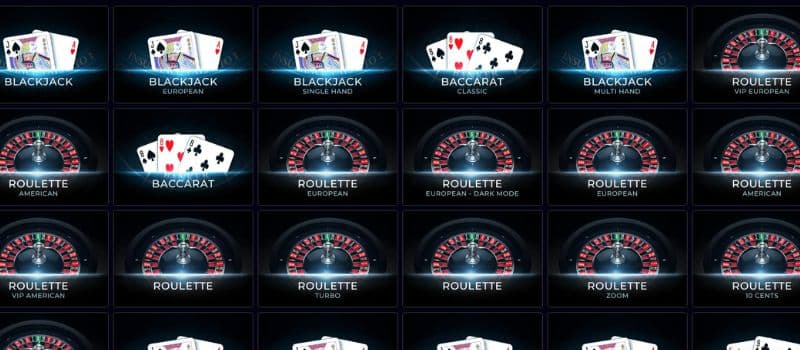 Some of the table games at Westpoint Casino.