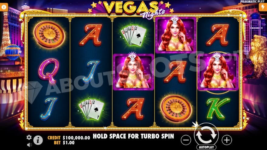 Base game where you can see famous buildings from Las Vegas in the background.