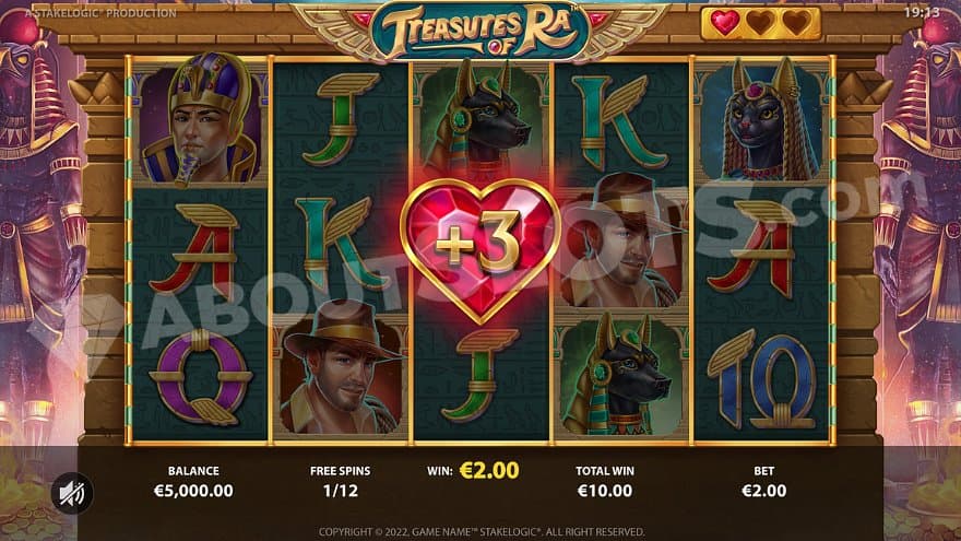 A +3 Countdown Wild Symbol adds extra spins at the end of the free spins feature.