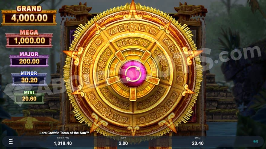 A yellow Jackpot Wheel.