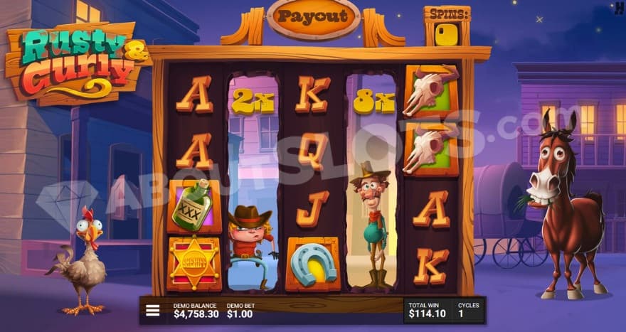 Who Shot the Sheriff feautre with two fullt expanded wild symbols.