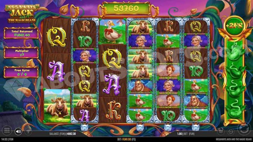 Spin 3 of 8 with a 7X multiplier.