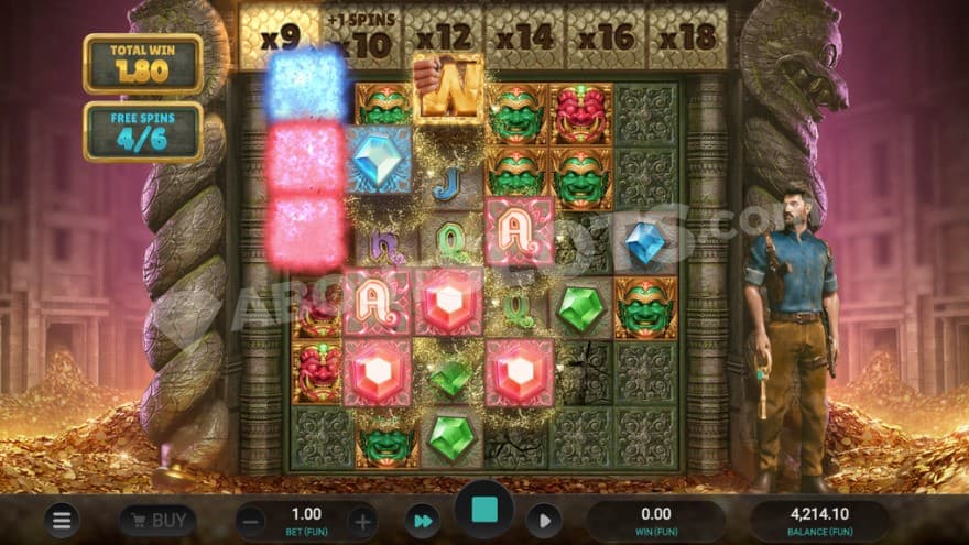 Multiplier Ladder Free Spins feature with a 9X multiplier above reels.