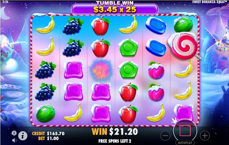 Sweet Bonanza Xmas Slot Gameplay