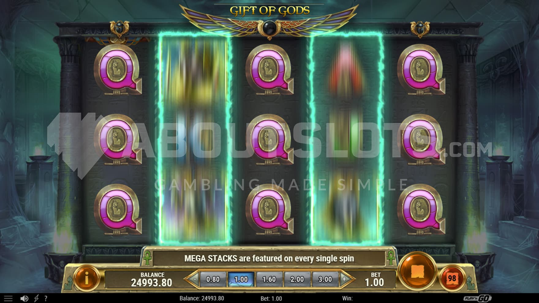 Gift of Gods feature triggered in the base game.
