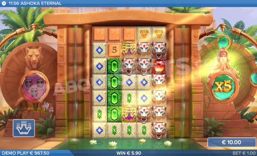 Two charged wild symbols creating a big win.